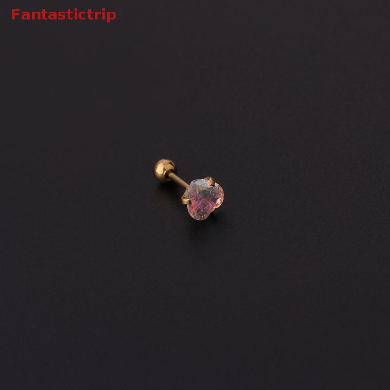 1 Khuyên Tai Xoắn Ốc Đính Đá Zircon Nhiều Màu Thời Trang Cho Nữ