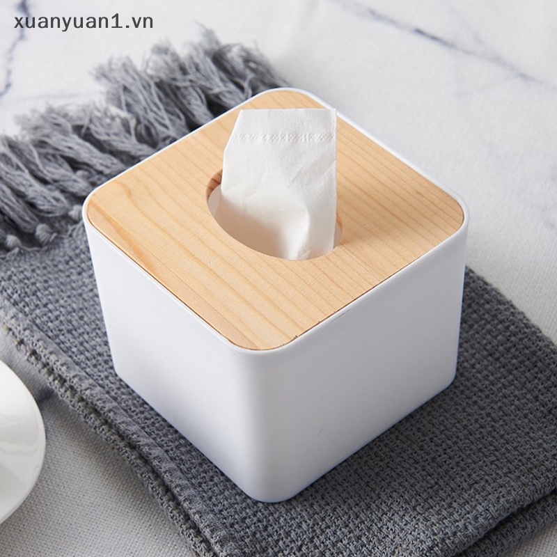 Hộp Đựng Khăn Giấy Màu Trơn Tiện Dụng