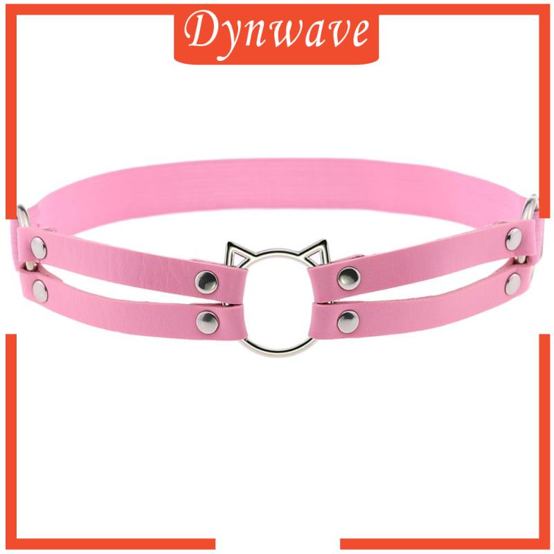 Đai Nịt Đùi Bằng Da Co Giãn Hình Mèo Phong Cách Punk Gothic Thời Trang