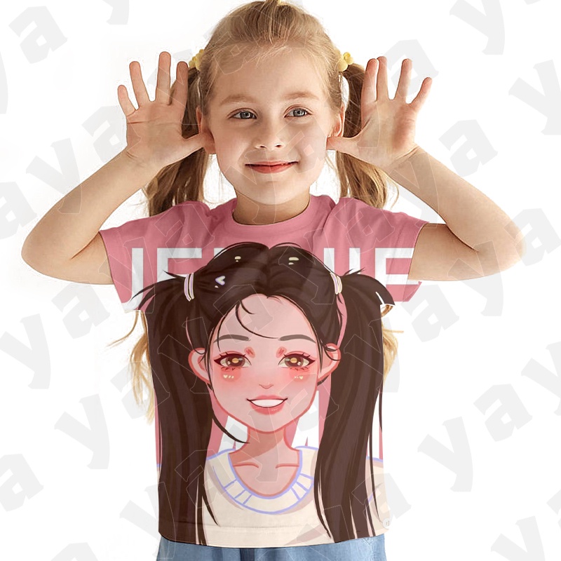Áo Thun Tay Ngắn In Hình Blackpink 3D Thời Trang Mùa Hè Cho Bé Gái