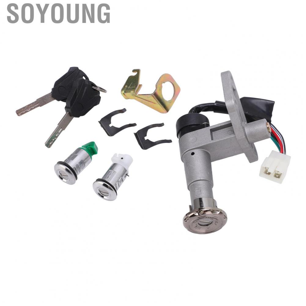 Soyoung Motorcycle Parts Ignition Switch Key Set High Performance for GY6 4 Stroke 150cc Scooter Moped