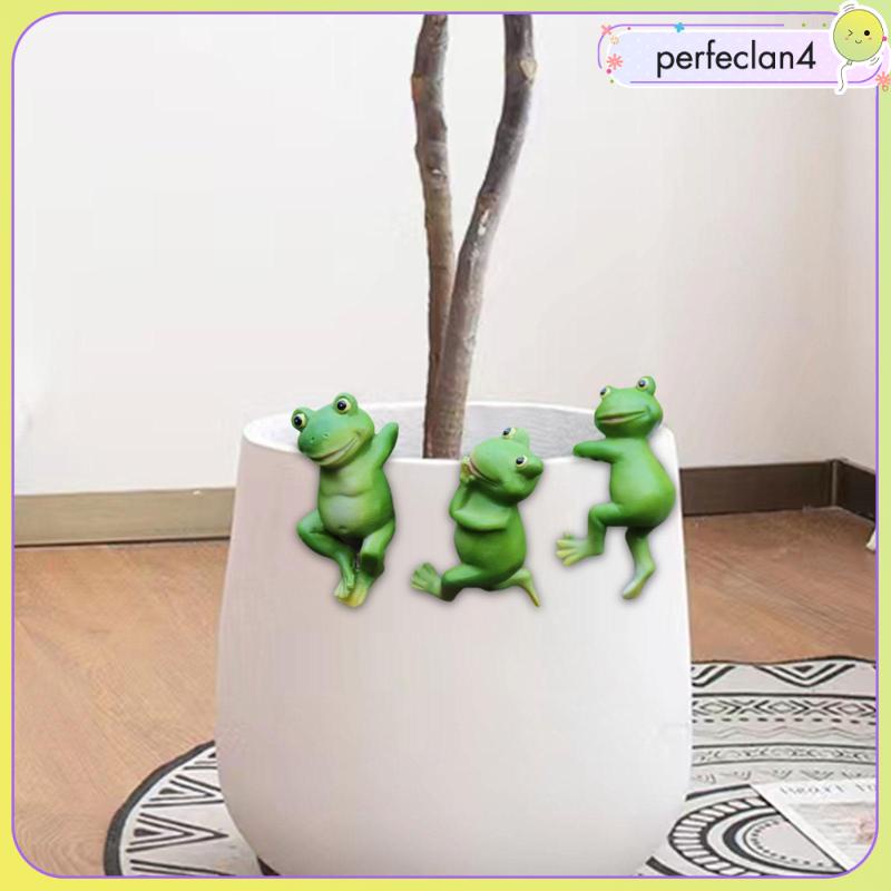 Set 3 Bức Tượng Ếch Ôm Chậu Hoa Treo Trang Trí Dễ Thương Perfeclan4