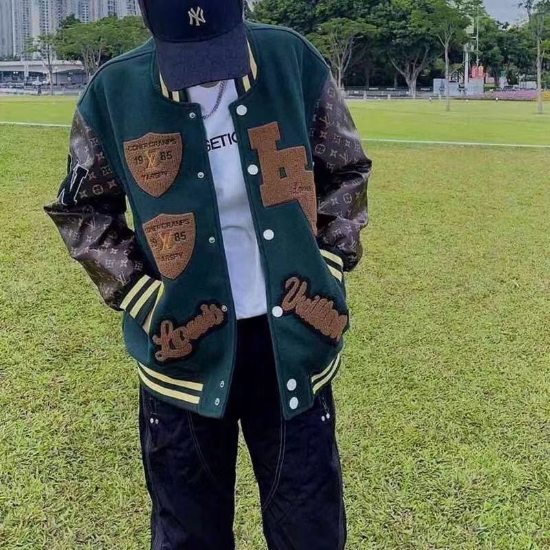 Áo Khoác Bóng Chày Louis Vuitton Thêu Logo Nhiều Màu Sắc Cá Tính Cho Nam Nữ