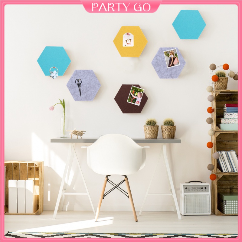 Set 8 Bảng Ghi Chú Dán Tường Hình Lục Giác