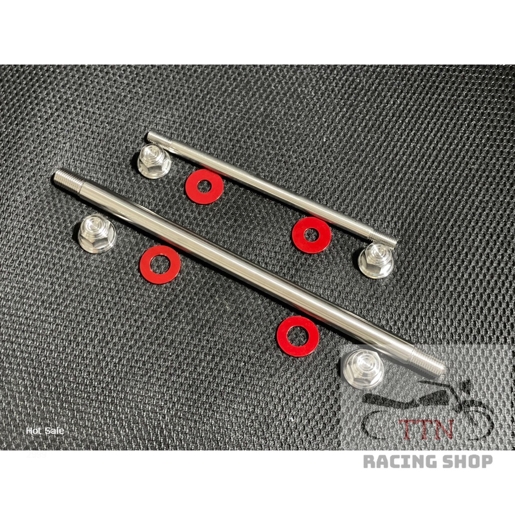 Cốt Bánh Salaya INOX 304 MẪU THÁI Trước Sau Cho MỌI DÒNG XE Siêu Sáng Kèm Lông Đền Nhôm Đỏ