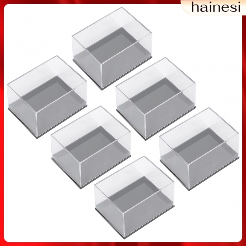 Set 6 Hộp Thủy Tinh Trong Suốt Trưng Bày Mô Hình Khối Specimen