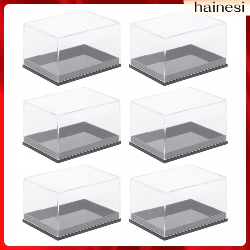 Set 6 Hộp Thủy Tinh Trong Suốt Trưng Bày Mô Hình Khối Specimen