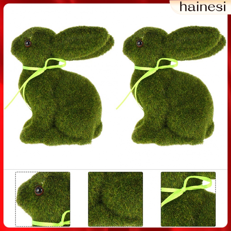 Set 2 Bức Tượng Thỏ Để Bàn Trang Trí Phục Sinh