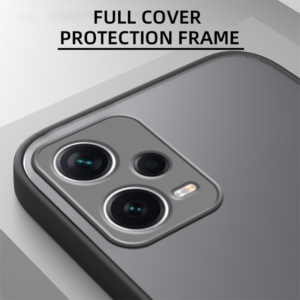 5SE For Redmi Note 12 Turbo 5G Matte Shockproof Camera Protect shell For Xiaomi redmy Note12 Pro note12+ 4G