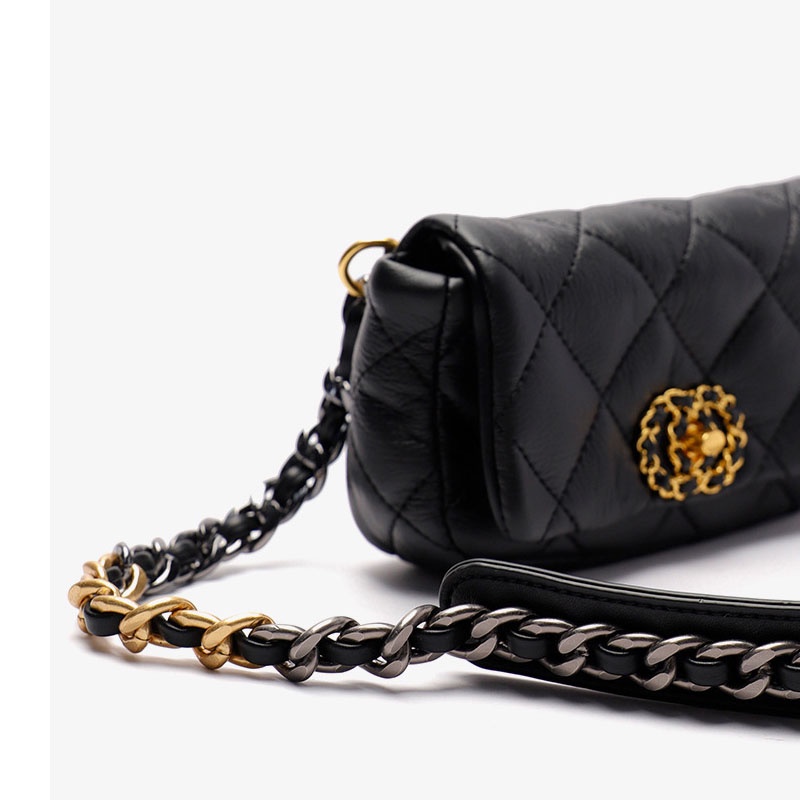Túi Đeo Chéo Da PU Mềm Dáng Vuông Nhỏ Phối Dây Xích Thời Trang Cao Cấp