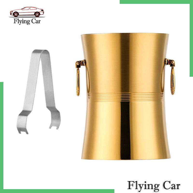 Xô Kim Loại Đựng Đá / Nước Uống Cách Nhiệt Có Nắp Đậy Dùng Cho Tiệc BBQ / Bar / Tiệc Tùng Lzdjfmy