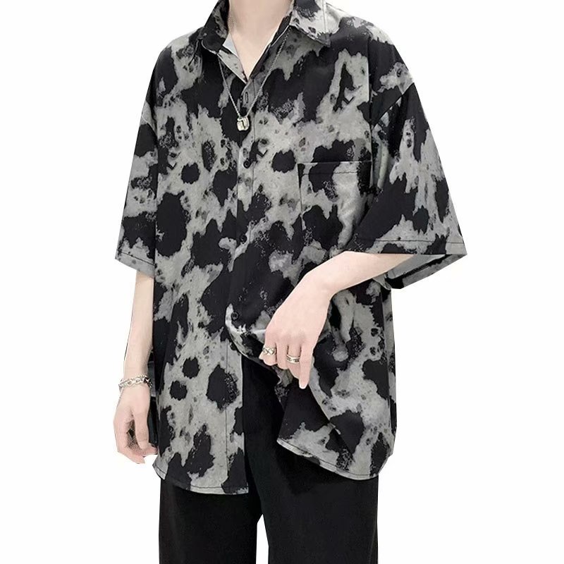 Áo Sơ Mi Tay Ngắn Nhuộm Màu Phong Cách Hong Kong Cổ Điển Thời Trang Cho Nữ