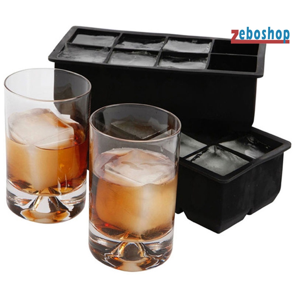 Khay Làm Đá 8 Ngăn Bằng Silicone Thân Thiện Với Môi Trường