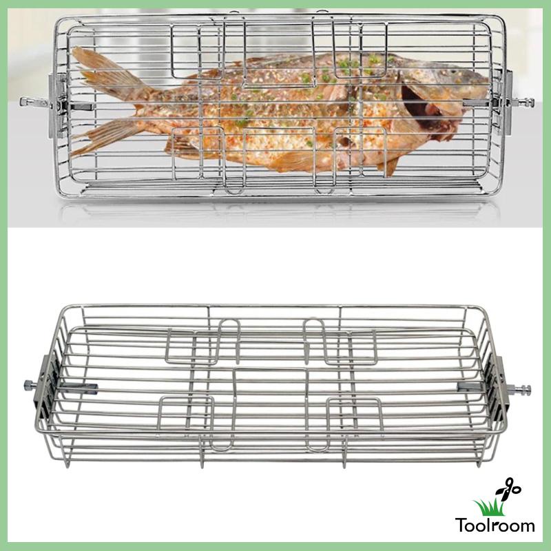 Lồng Xoay Nướng BBQ Bằng Thép Không Gỉ Cho Lò Vi Sóng 25-30L