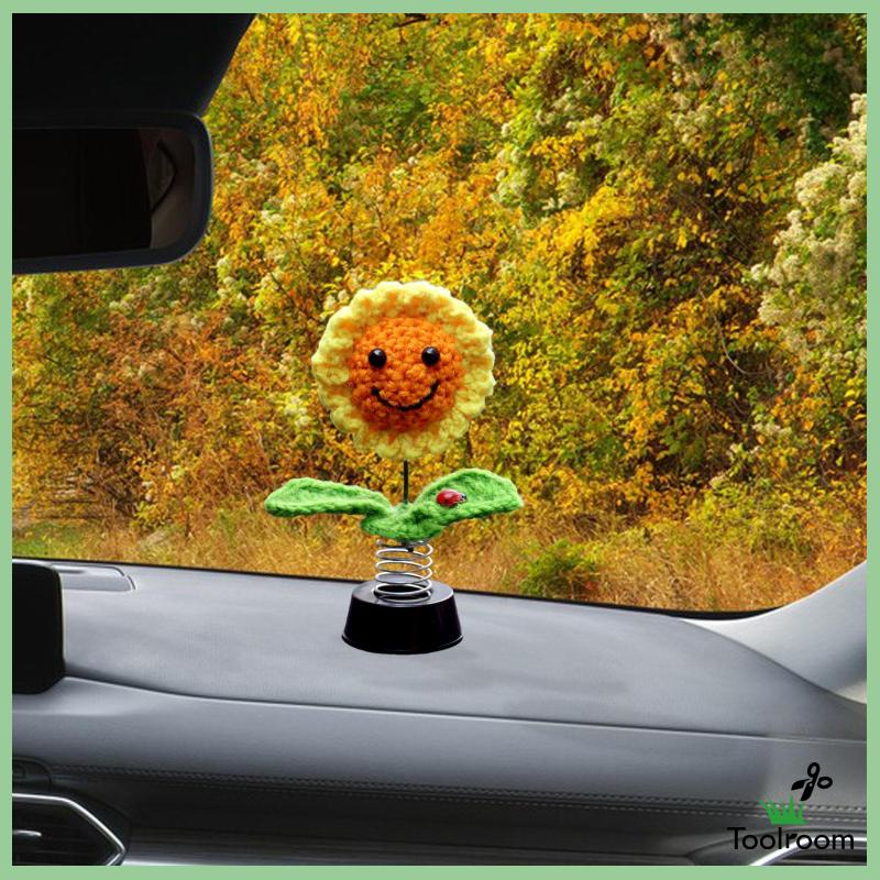 Phụ Kiện Hoa Lắc Dệt Kim Trang Trí Xe Hơi / Quán Cà Phê