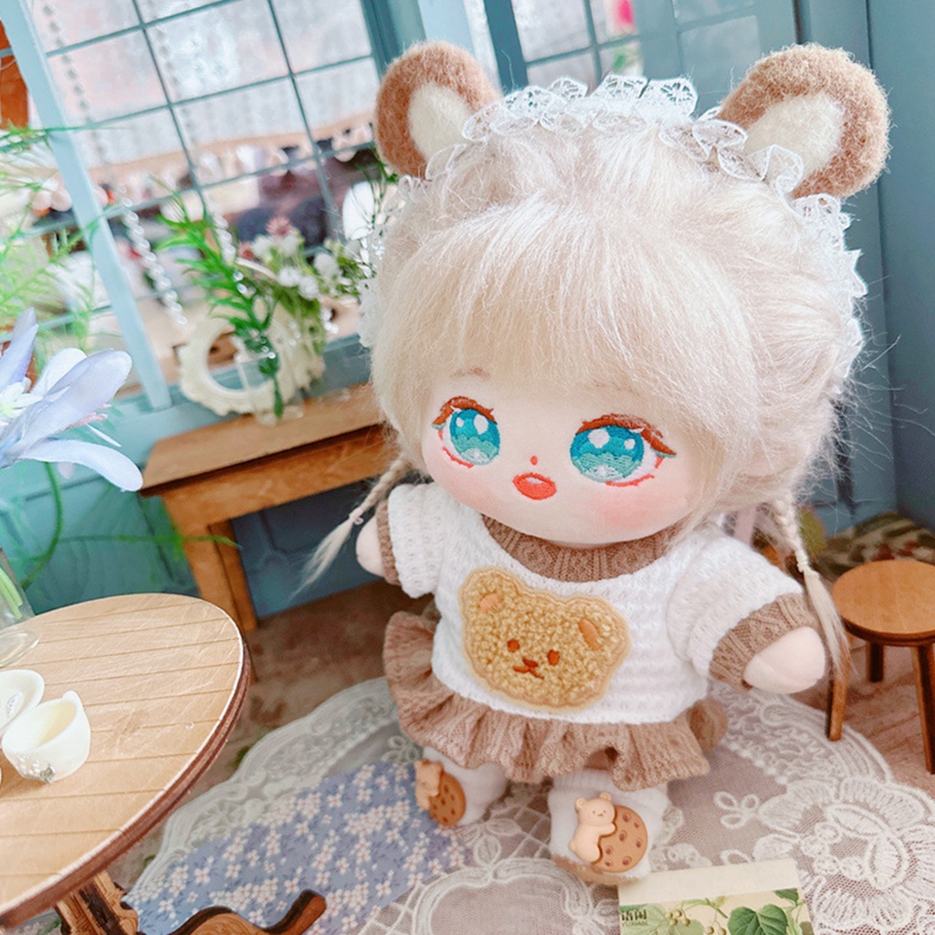 Búp Bê Nhồi Bông Hình Gấu Mềm Mại 20cm Dùng Làm Đạo Cụ Chụp Ảnh