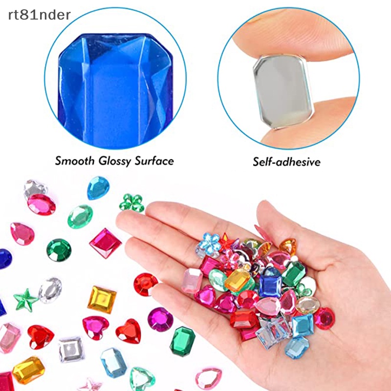 1 Tấm Nhãn Dán Mặt Trang Sức Đính Đá Pha Lê Tự Dính DIY