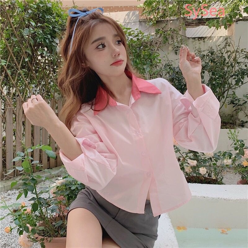 Áo Sơ Mi Cổ Polo Phong Cách Hàn Quốc Thời Trang Cho Nữ