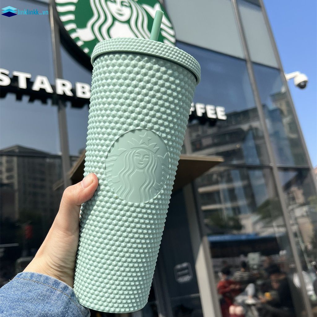 Ly Thủy Tinh Hai Lớp Họa Tiết Starbucks 710Ml / 24Oz