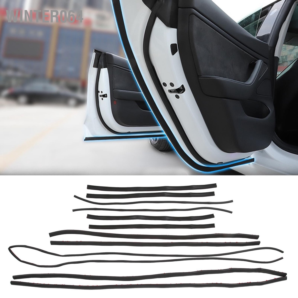 Winter064 6 Chiếc Xe Ô Tô Cao Su Dây Giảm Tiếng Ồn Cách Âm Thân Cây Thời Tiết Thay Thế Cho Mẫu Tesla Model 3