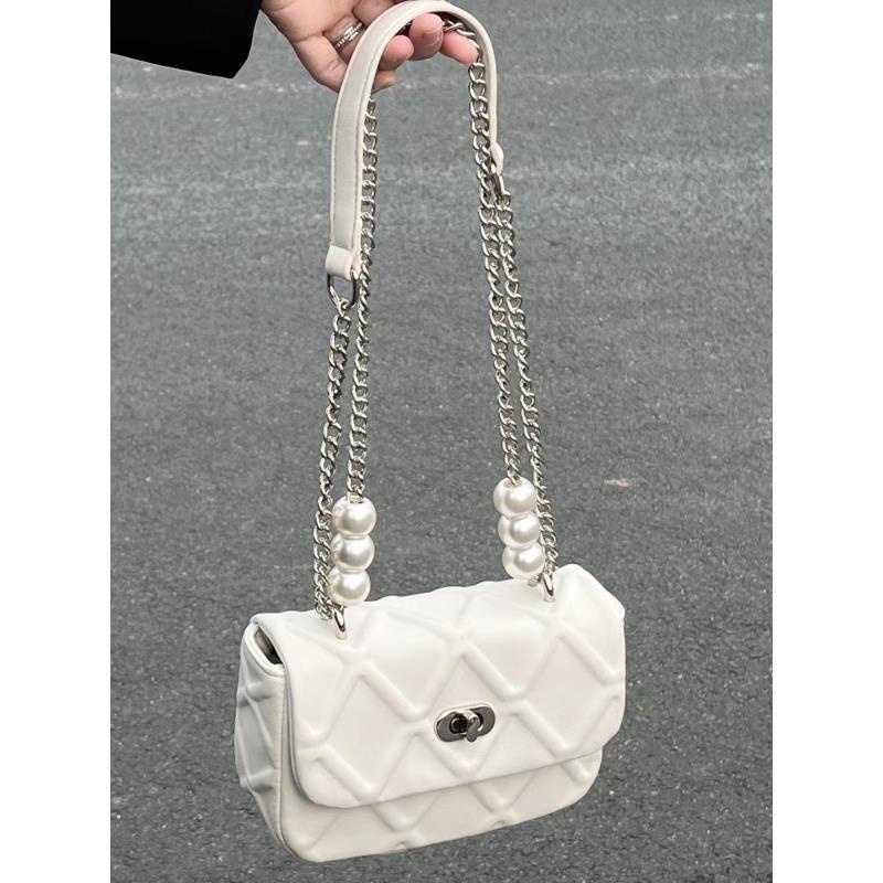 Túi Đeo Chéo Hình Vuông Nhỏ Đính Hạt Ngọc Trai Phong Cách niche Mới 2023 AC2284 Cho Nữ