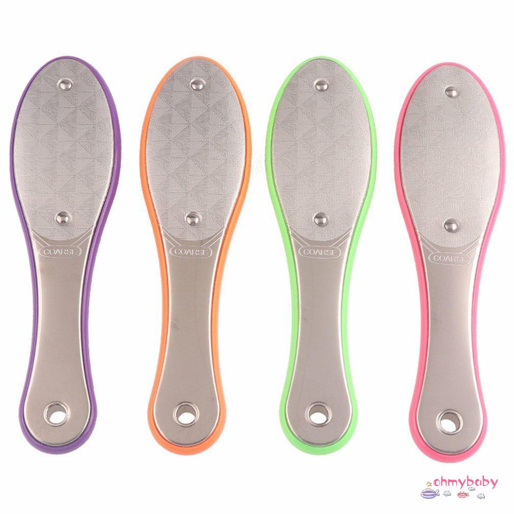 [OMB] Dụng cụ mài chân hai mặt bằng thép không gỉ làm móng Tập tin Callus Loại bỏ da chết [Z/14]