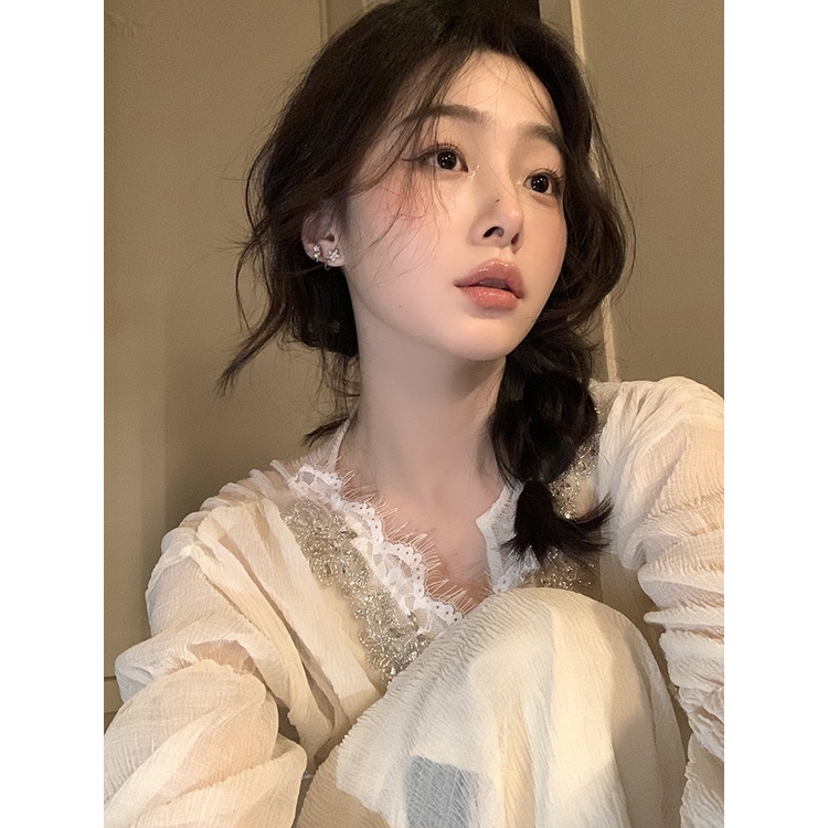 Bông Tai S925 Hình Ngôi Sao Đính Ngọc Trai Phong Cách Mới 2023