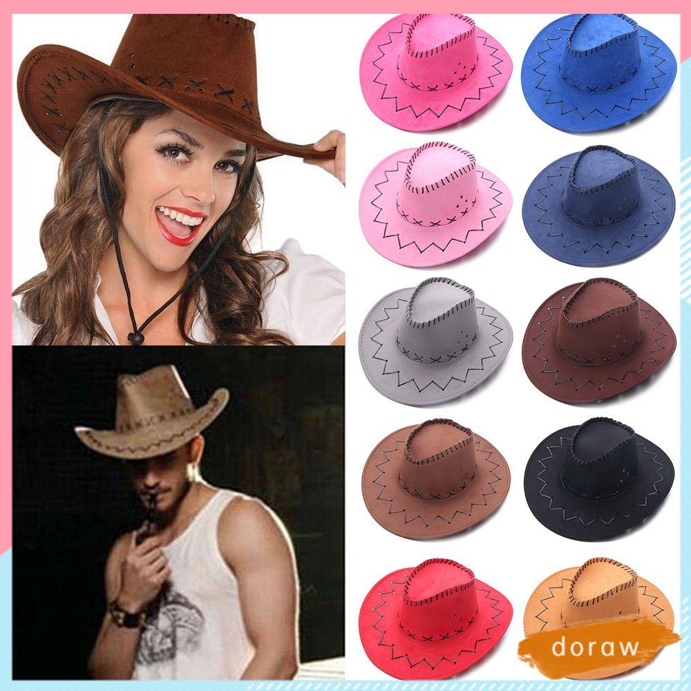 Mũ Cao Bồi Bằng Da Lộn Phối Vải Nỉ Sang Trọng