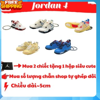 Móc khoá mô hình sneaker Jordan4 3D tỉ lệ 1:6