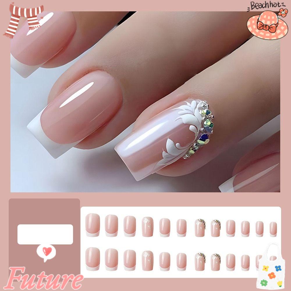 Móng Tay Giả Che Phủ Toàn Diện Tháo Rời Được Kiểu Pháp