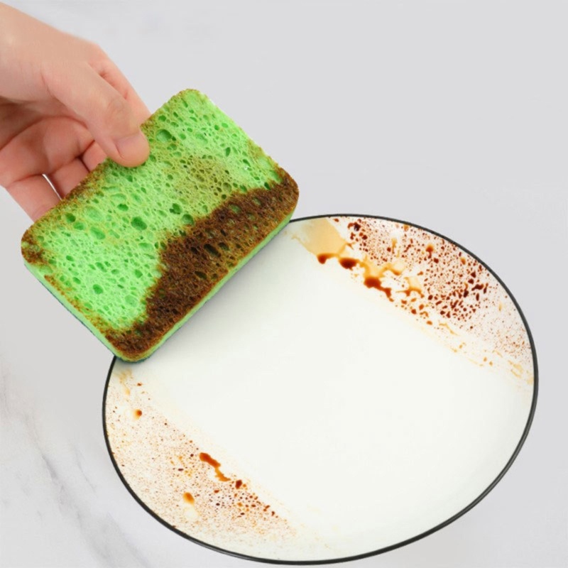 Miếng Bọt Biển Hai Mặt Chống Trầy Xước Dùng Lau Chén Dĩa Tiện Dụng