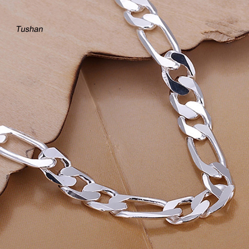 [Ts] Vòng Đeo Tay Unisex Mạ Bạc Thiết Kế Dạng Càng Cua Phẳng Thời Trang Thích