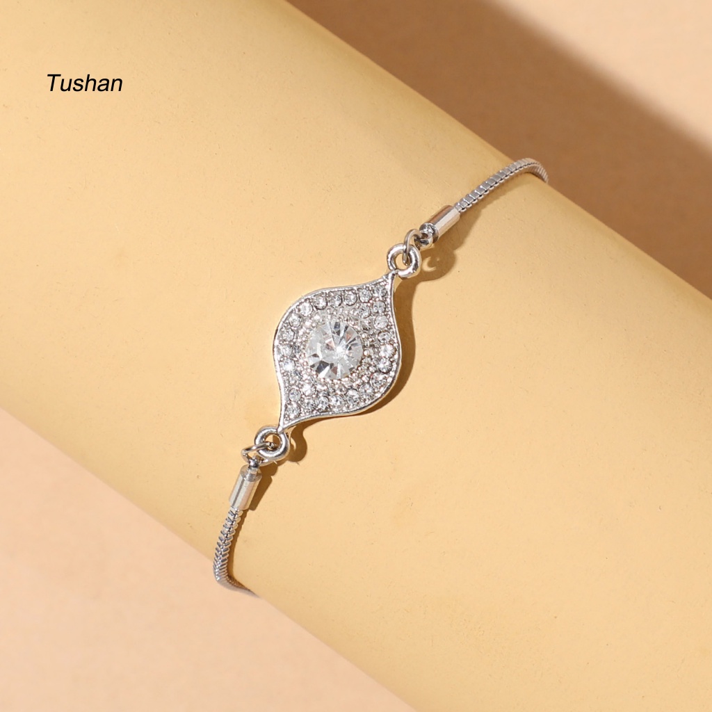 Vòng Đeo Tay Hình Mắt Đính Đá Có Thể Điều Chỉnh Kích Thước Dành Cho Nam Và Nữ