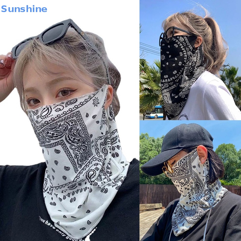 Khăn Choàng Cổ Kiêm Khẩu Trang Chống Tia UV / Chống Nắng Chất Liệu Chiffon Thời Trang Mùa Hè