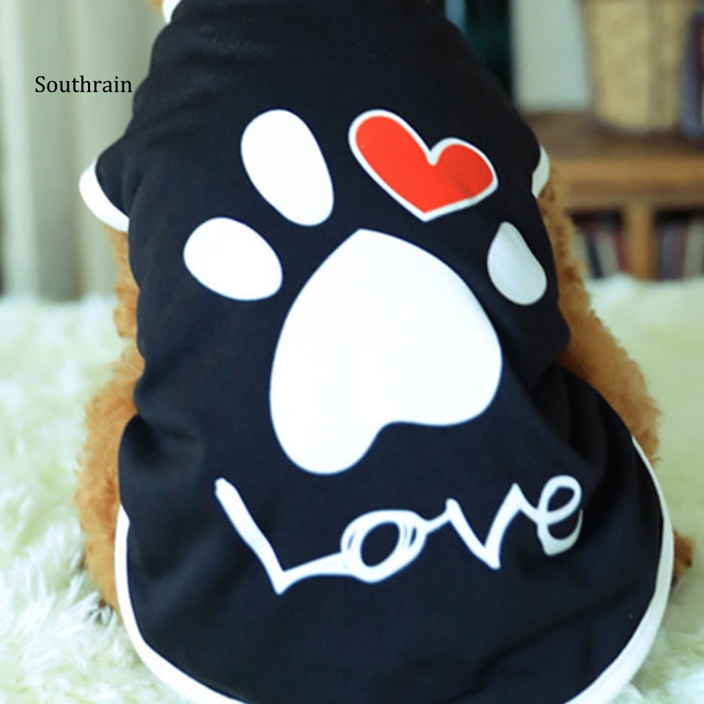 Áo Sát Nách Thoáng Khí In Họa Tiết Dấu Chân Cún Dễ Thương Thời Trang Mùa Hè Cho Cún Cưng