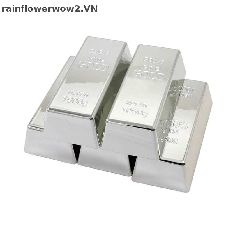 [Hàng Có Sẵn] Gạch Giả Đồ Chơi Đạo Cụ Chặn Cửa Tiệc Cướp Biển Nhân Tạo Màu Bạc (H)