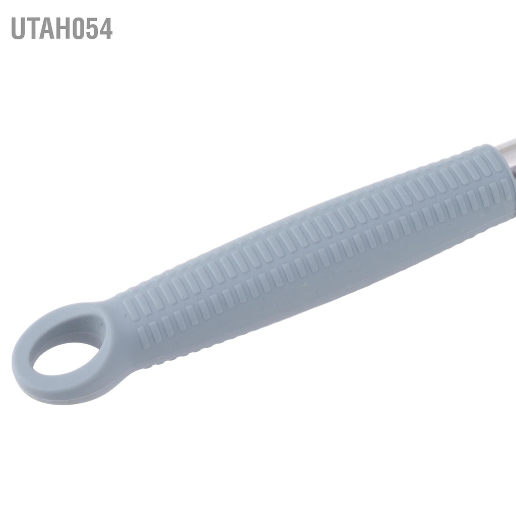 Utah054 Thìa đánh cá bằng silicon có rãnh thép không gỉ phủ chống dính để chiên trứng bò bít tết