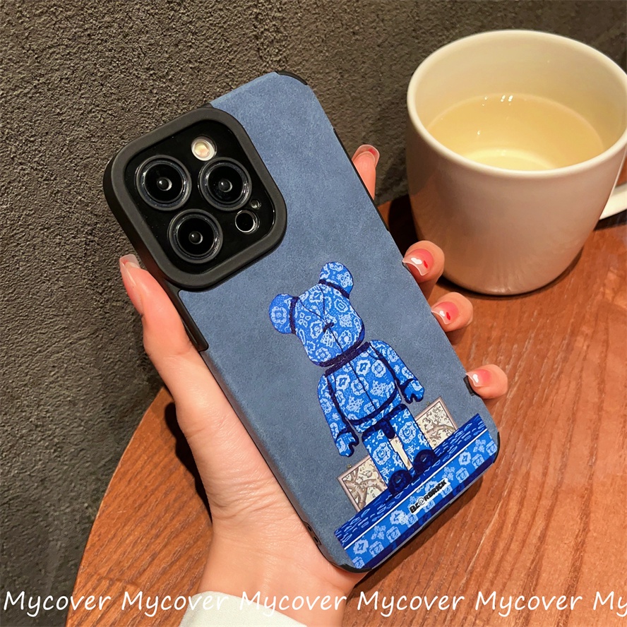 Ốp Điện Thoại Da Mềm Họa Tiết Gấu Hợp Thời Trang Cho iPhone 11 13 12 14 Pro Max X XR Xs Max 6 7 8 Plus