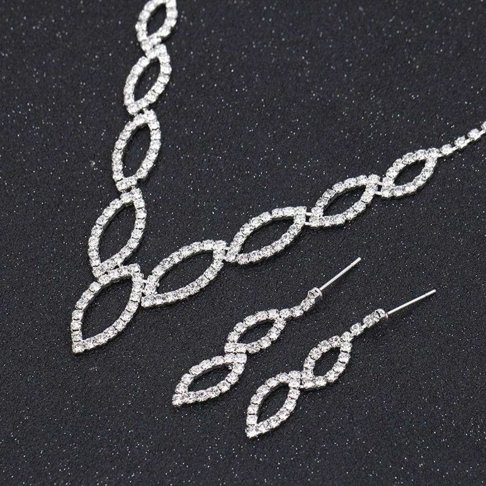 Bộ Trang Sức Hình Chiếc Lá Sáng Bóng Sang Trọng WMES15H