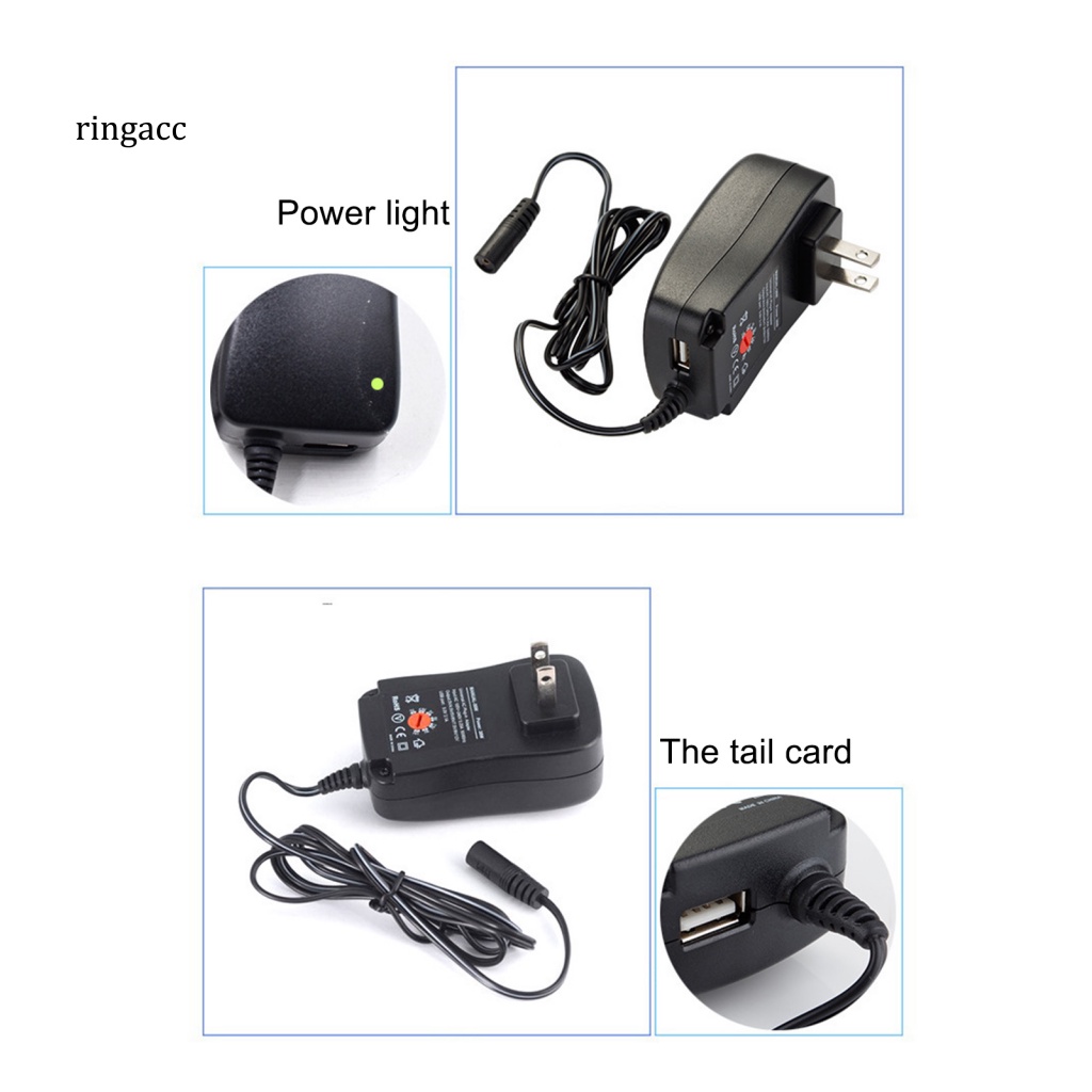 1 Bộ Chuyển Đổi Nguồn Điện 3-12V 30W AC DC Cổng USB Có Thể Điều Chỉnh Đa Năng