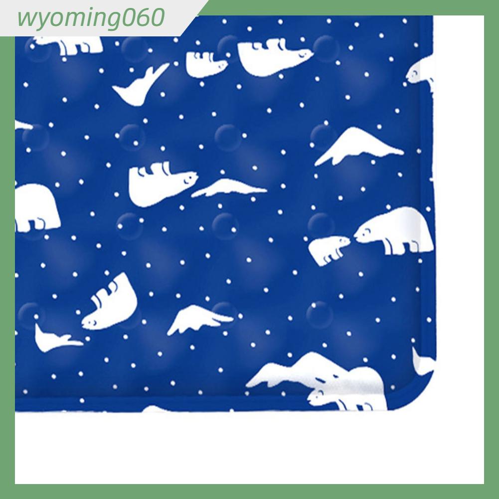 Wyoming060 Thảm làm mát cho thú cưng Không thấm nước Mềm chống trầy xước An toàn dày chó mèo Ice Pad Bed mùa hè