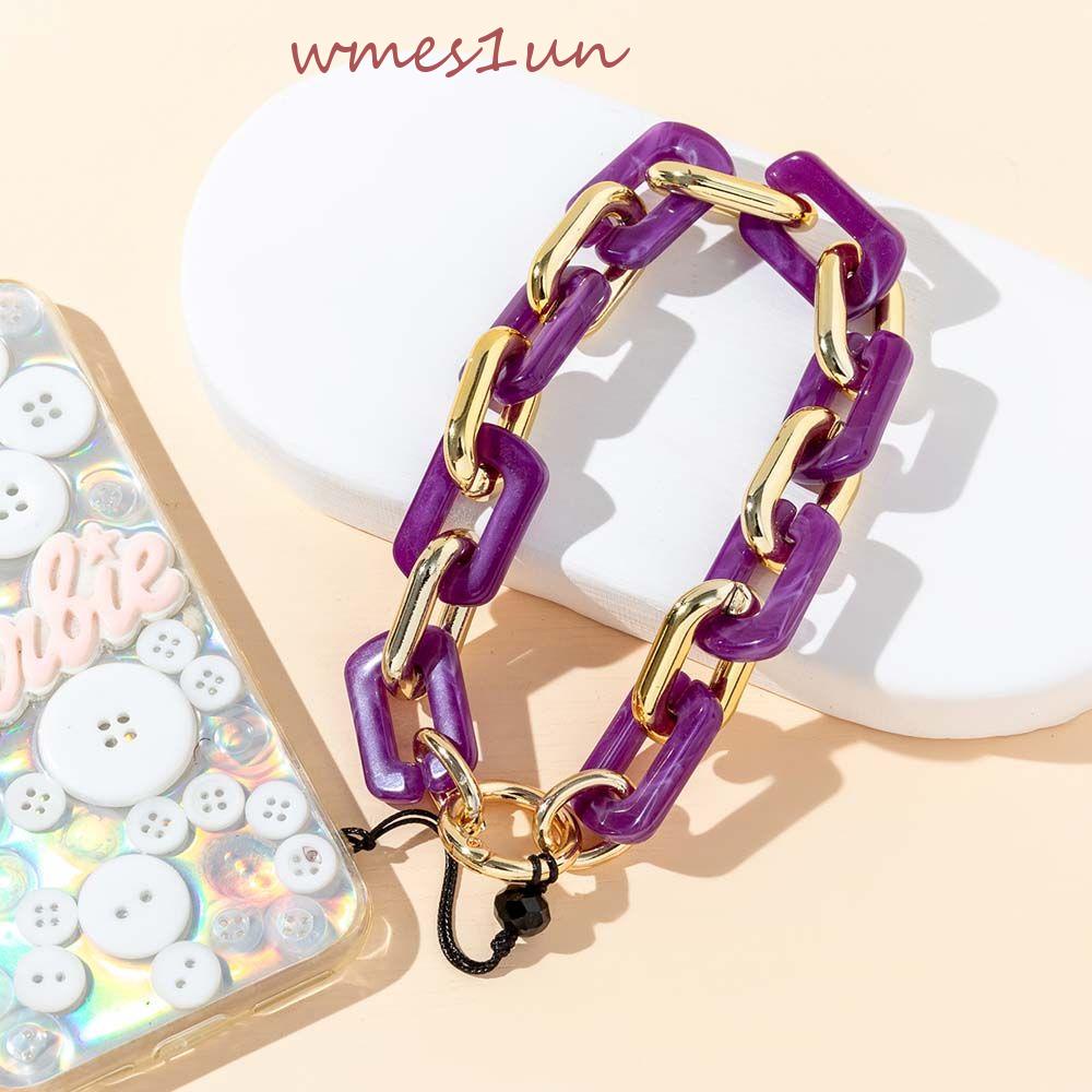 Dây Đeo Điện Thoại Dạng Chuỗi Hạt WMES15H Bằng Kim Loại Chống Thất Lạc Cho Nữ