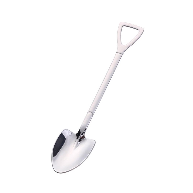 =Christmas=Stainless Steel Spoon Long-handled Thickening Food Scoop Watermelon Cake Spoon