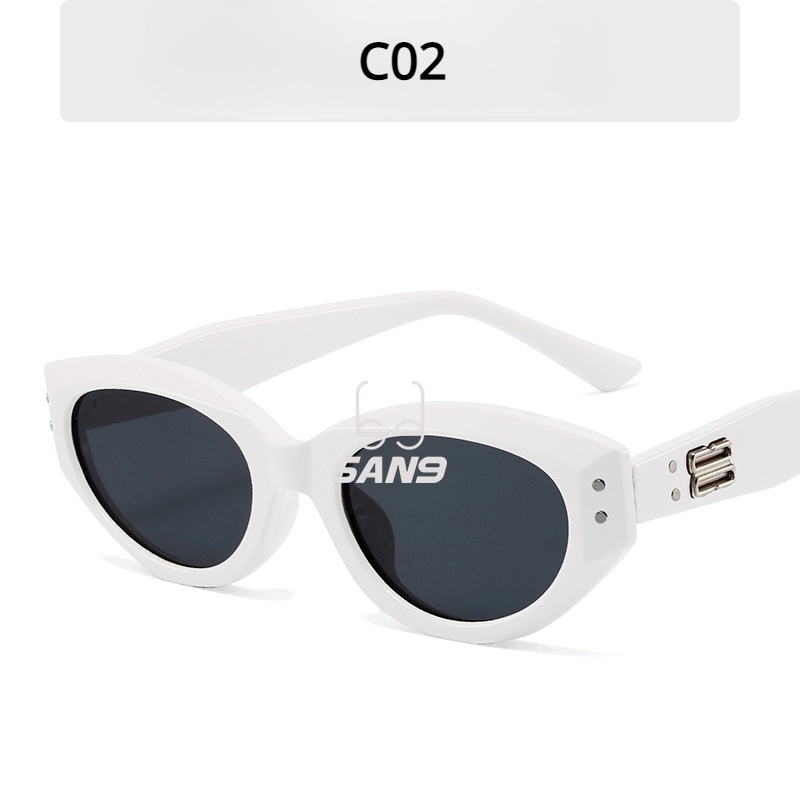 Kính Mát Mắt Mèo Gọng Kim Loại San9 Phong Cách Vintage