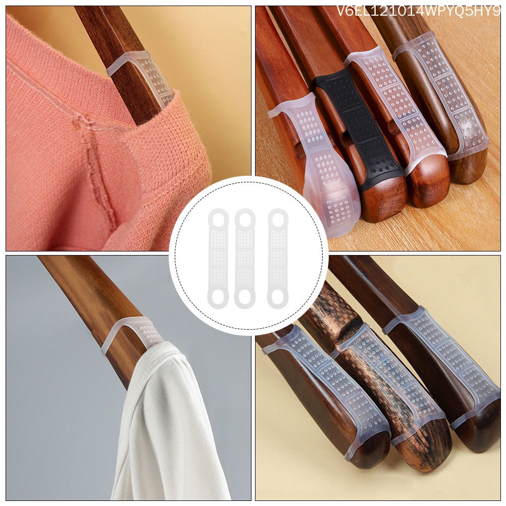 Set 60 Miếng Dán Cao Su Trong Suốt Chống Kẹp Quần Áo 10.5x2.2cm