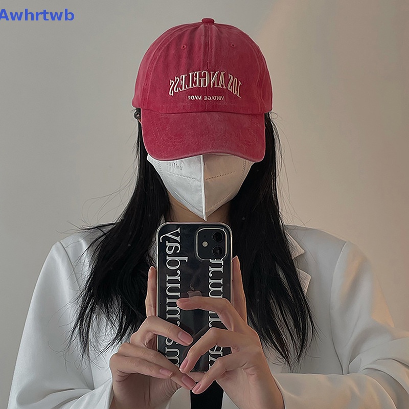 Awhrtwb Mũ Lưỡi Trai Cotton Mềm Mại Họa Tiết Chữ Phong Cách Retro Thời Trang Xuân Hè Phổ Biến Dành Cho Bạn Nữ Mới