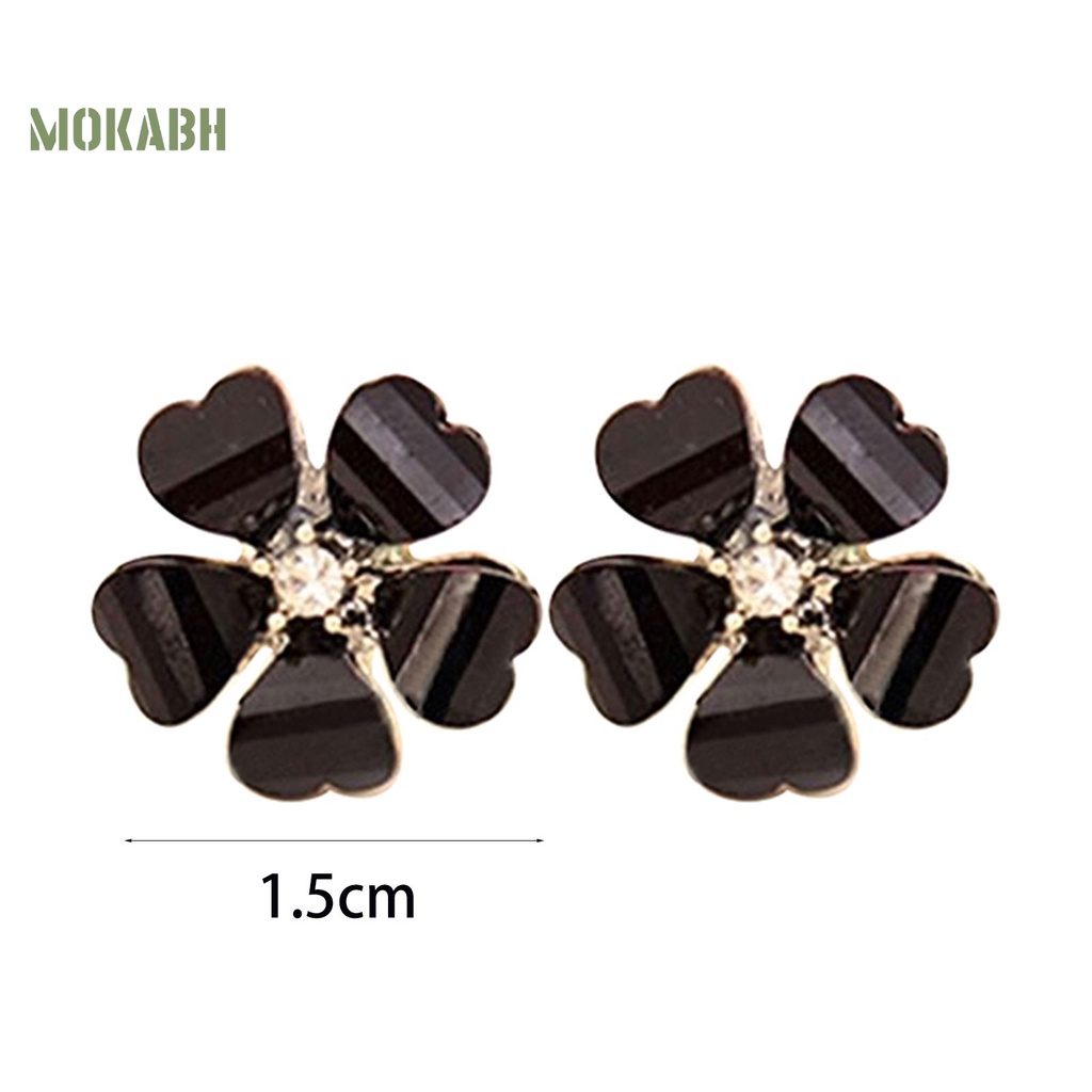 Bông Tai Hình Cánh Hoa Bằng Hợp Kim Đính Đá Lấp Lánh Tinh Tế Thời Trang Cho Nữ