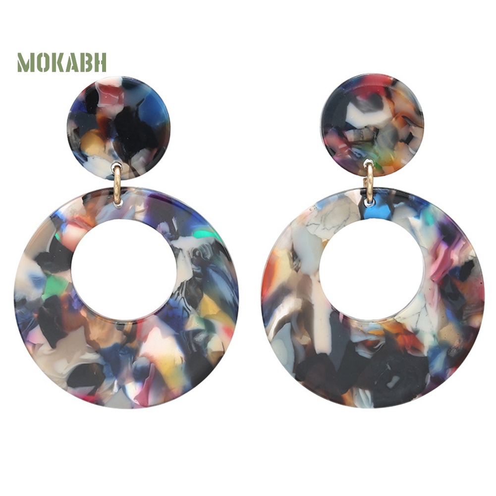 Bông Tai Hình Tròn Rỗng Phong Cách Vintage Thời Trang Dự Tiệc Cho Nữ