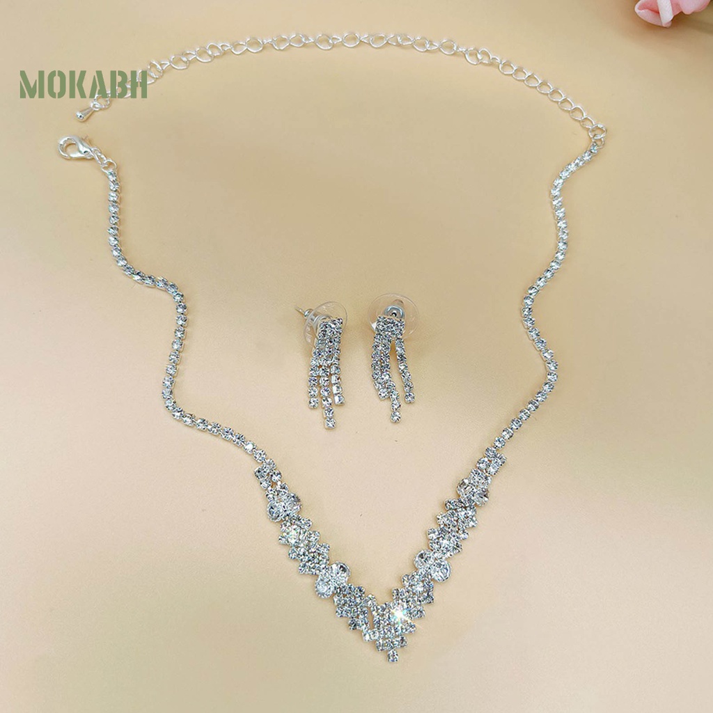 [Mới] Set 4 Trang Sức Vòng Cổ / Vòng Đeo Tay / Trang Sức Mạ Điện Sáng Bóng Tinh Tế Sang Trọng Cho Nữ