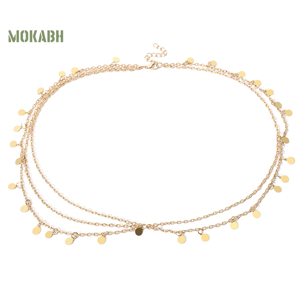 Chuỗi Dây Xích Tròn Nhiều Lớp Bằng Hợp Kim Đeo Đầu Phụ Kiện Múa Cho Nữ